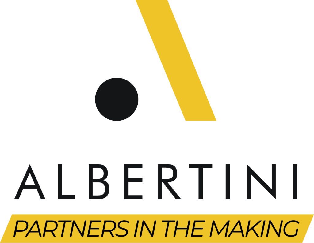 Logo Albertini con tagline Partners in the making